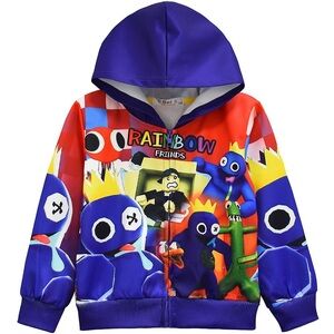 Rainbow Kids Colorful Cartoon Hoodie